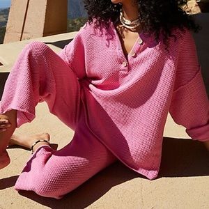 free people hailee sweater set in aurora